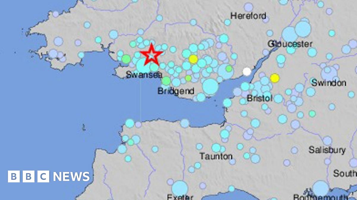 Earthquake felt across much of England and Wales