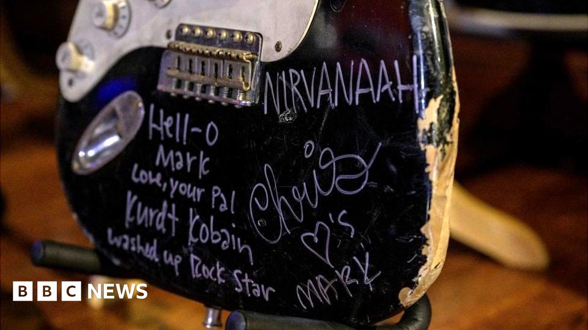 Kurt Cobain: Guitar smashed by Nirvana frontman sells for