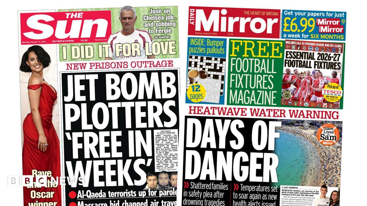 The Papers: 'New prisons outrage' and 'Days of danger'