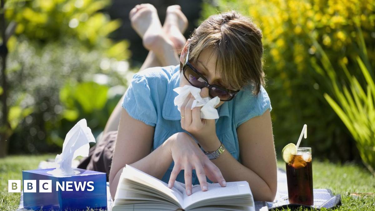 Woman with hay fever