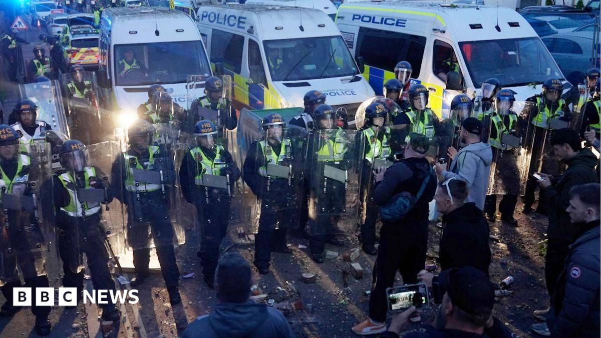 Two men jailed for violent disorder at protest in Southampto