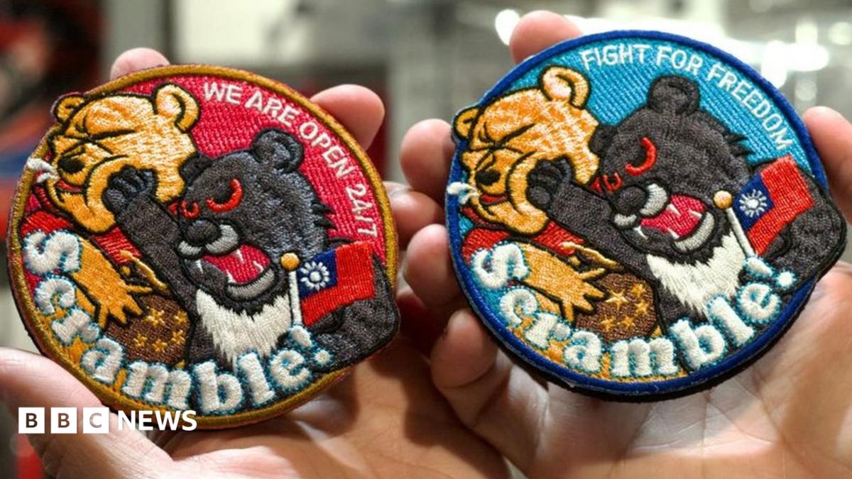 Taiwan bear badge punches back after China drills - BBC News