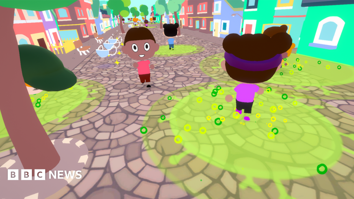 Coronavirus: Lockdown walk inspired social distancing game - BBC News