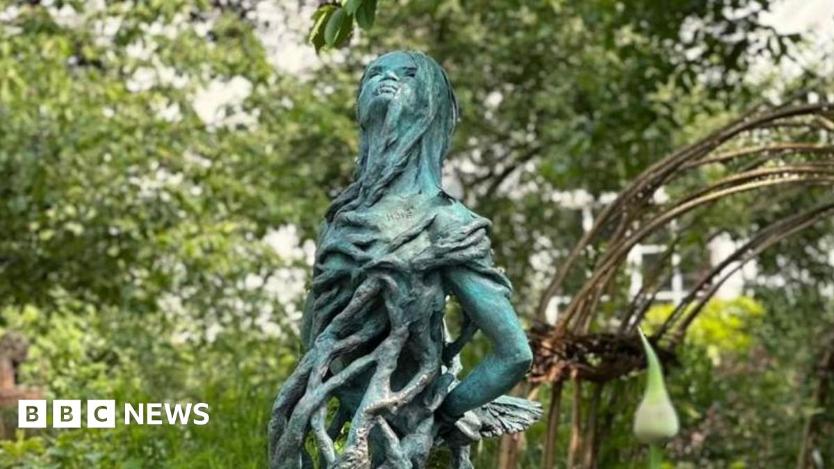 War zone sexual violence statue moves from Andover to The Hague