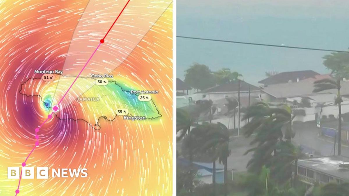 The US National Hurricane Centre says the category five storm is "extremely dangerous and life-threatening" as it hits the island.