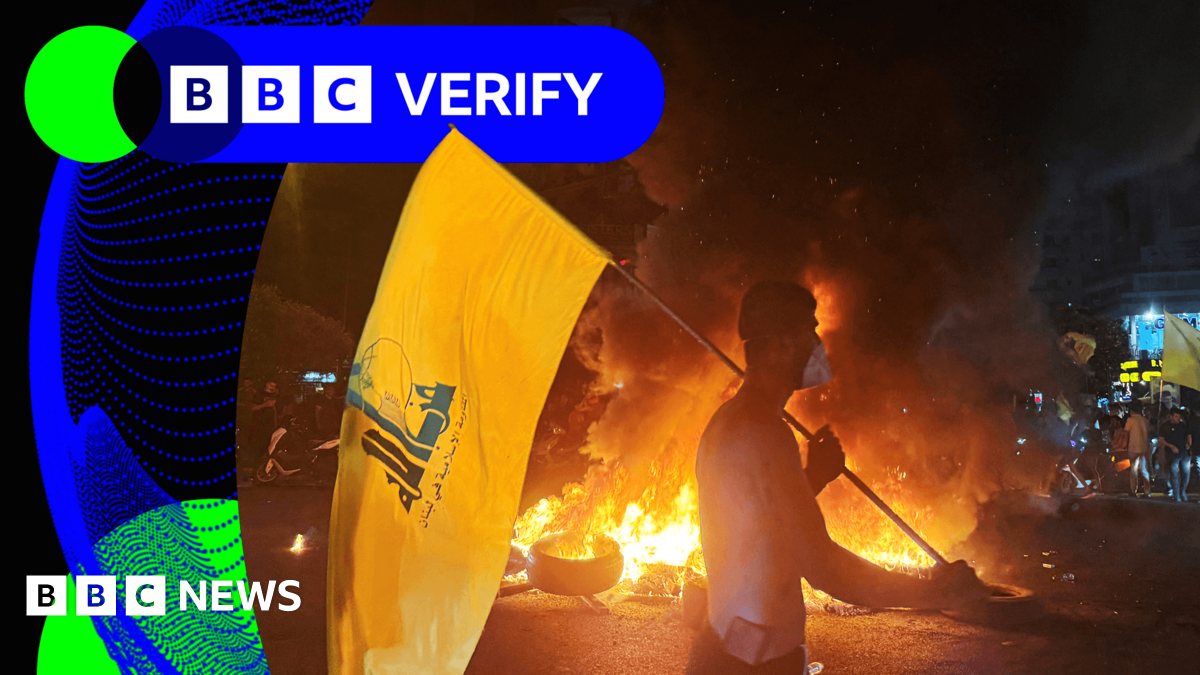 BBC Verify Live: Verified footage of Lebanon protests and mapping Israeli control in Gaza thumbnail