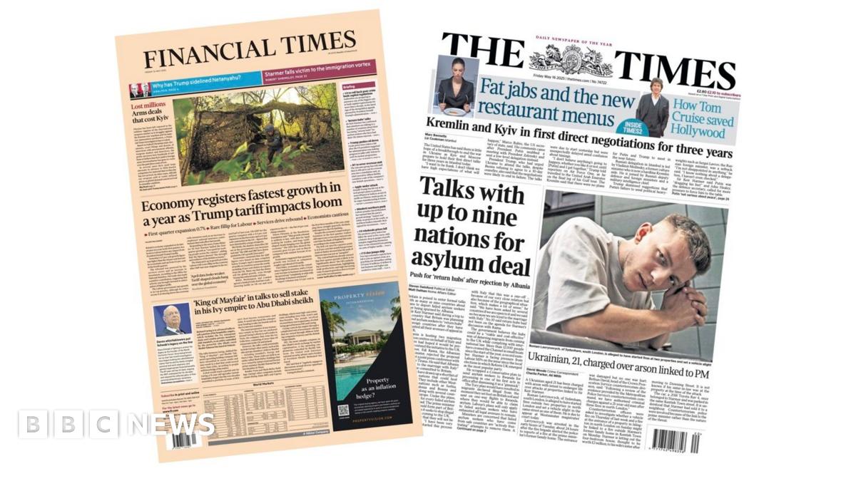 Newspaper headlines: Starmer's scramble after 'Albania snub' and 'fastest growth' for economy