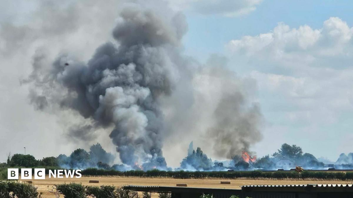 Firefighters put out Trowbridge grass fire after bonfire spreads