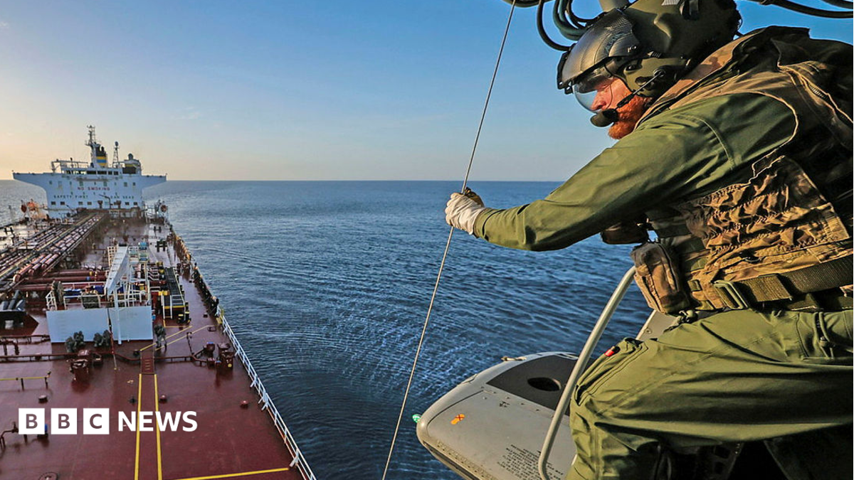 Royal Marines board Russian shadow fleet oil tanker in English Channel   www.bbc.co.uk