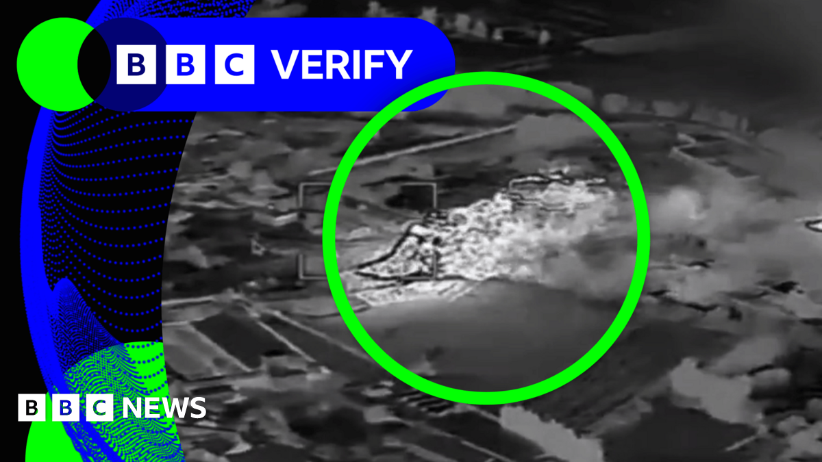 BBC Verify Live: Footage shows reported Ukraine strike on Russia base as Kyiv comes under attack thumbnail