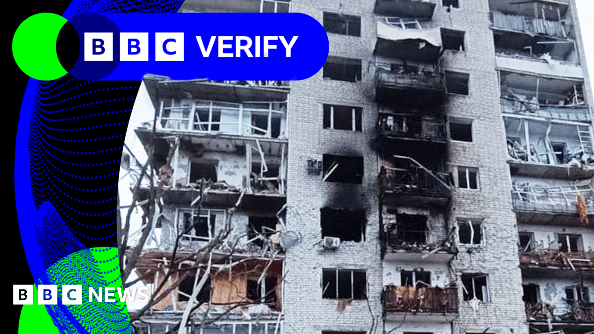BBC Verify Live: Images show damaged apartments in Ukraine town after deadly overnight attack thumbnail