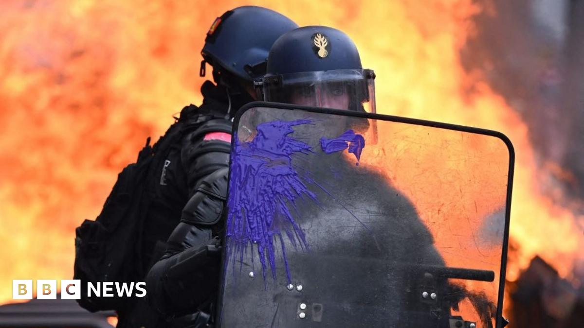 Fresh Protests In France To Clash With King S State Visit Bbc News