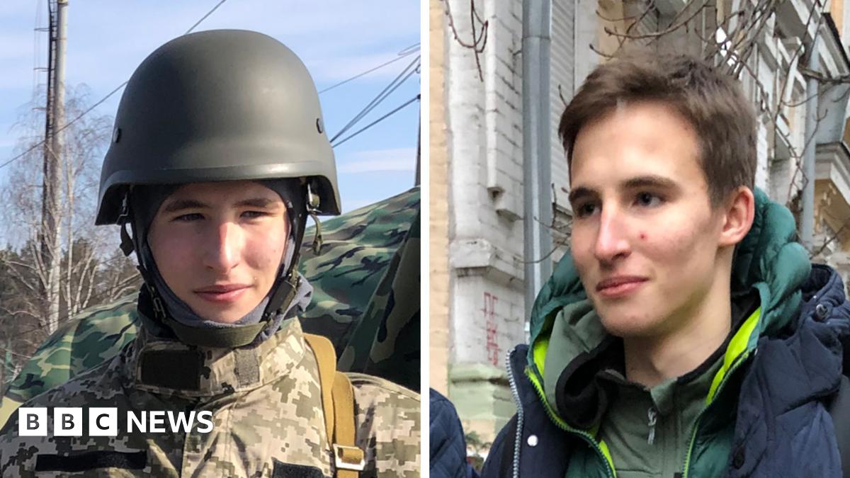 War in Ukraine: Uni to uniform - Ukraine's new teenage army recruits - BBC News