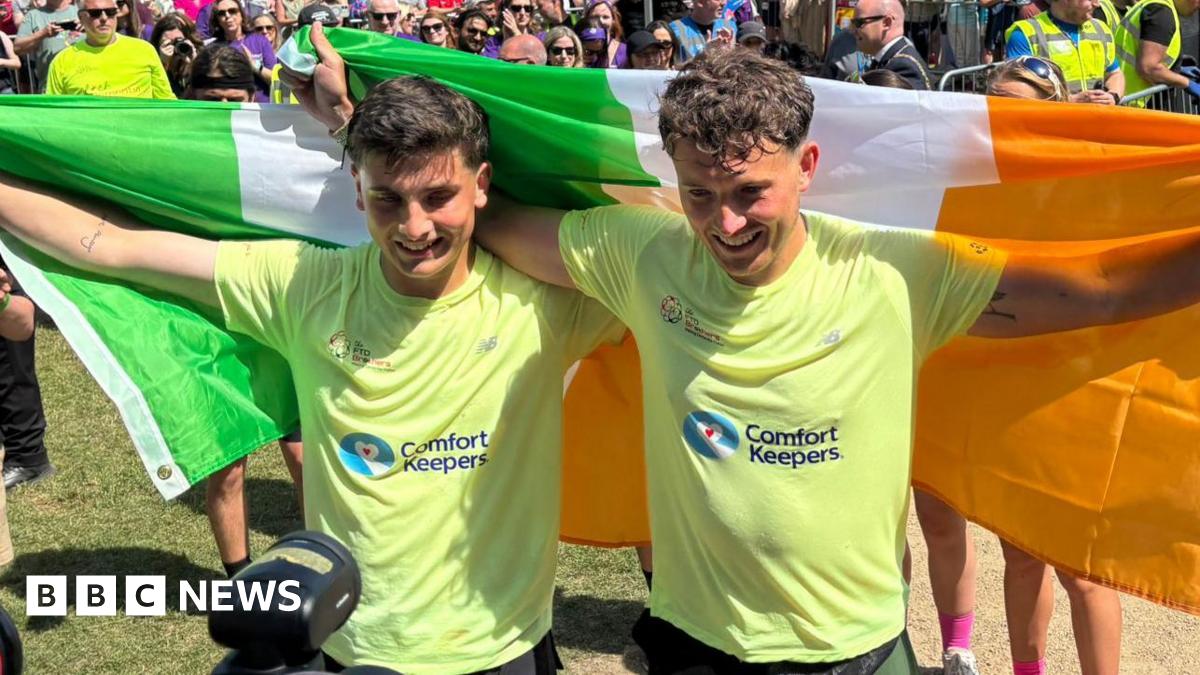 Dublin: Hugs and cheers as FTD Brothers Jordan and Cian Adams complete marathon challenge