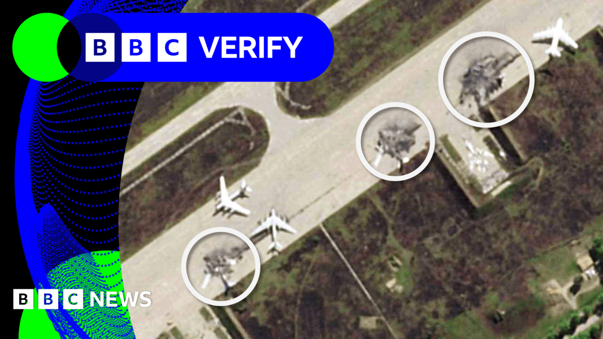 BBC Verify Live: New satellite images show damaged Russian bombers from Ukraine drone attack thumbnail