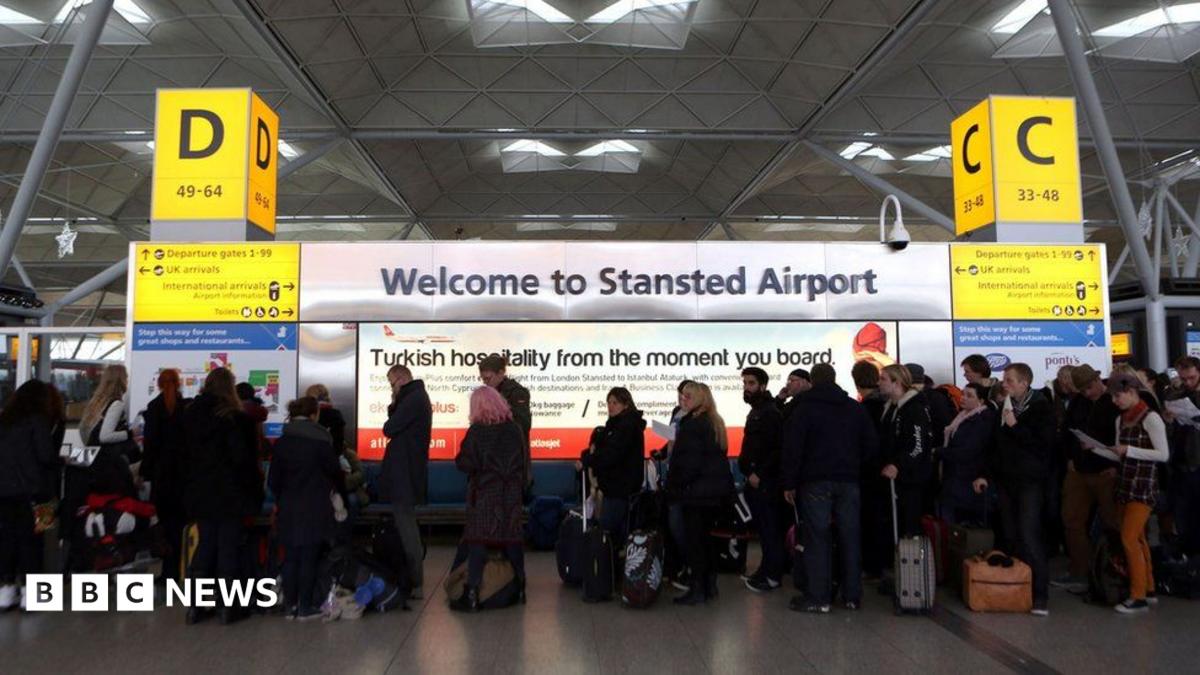 Image of the departure lounge inside Stansted Airport