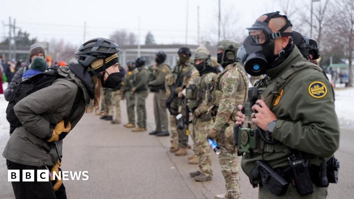 
                            Two starkly opposed Americas laid bare by deadly ICE shooting