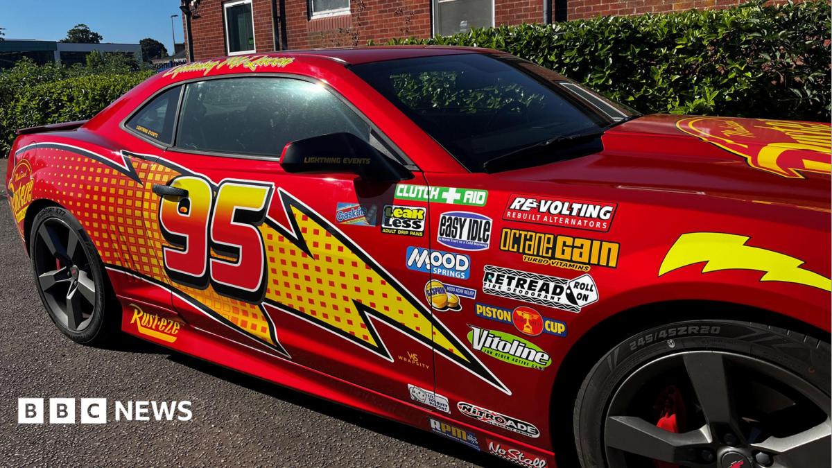 Norfolk man creates real-life Lightning McQueen race car