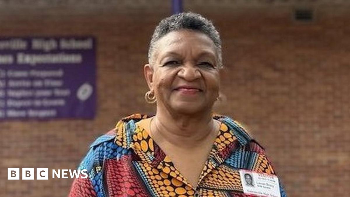 LaVon Bracy outside Gainesville High School in 2023