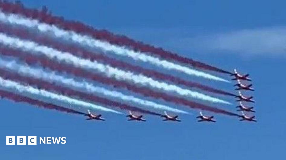Red Arrows perform at 250th anniversary of US independence  www.bbc.co.uk