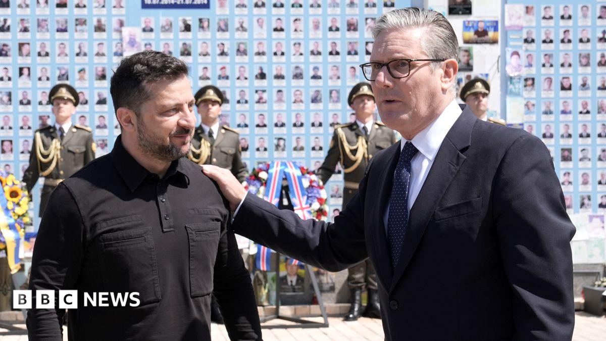 Starmer pledges 'unwavering support' for Ukraine on final visit as PM