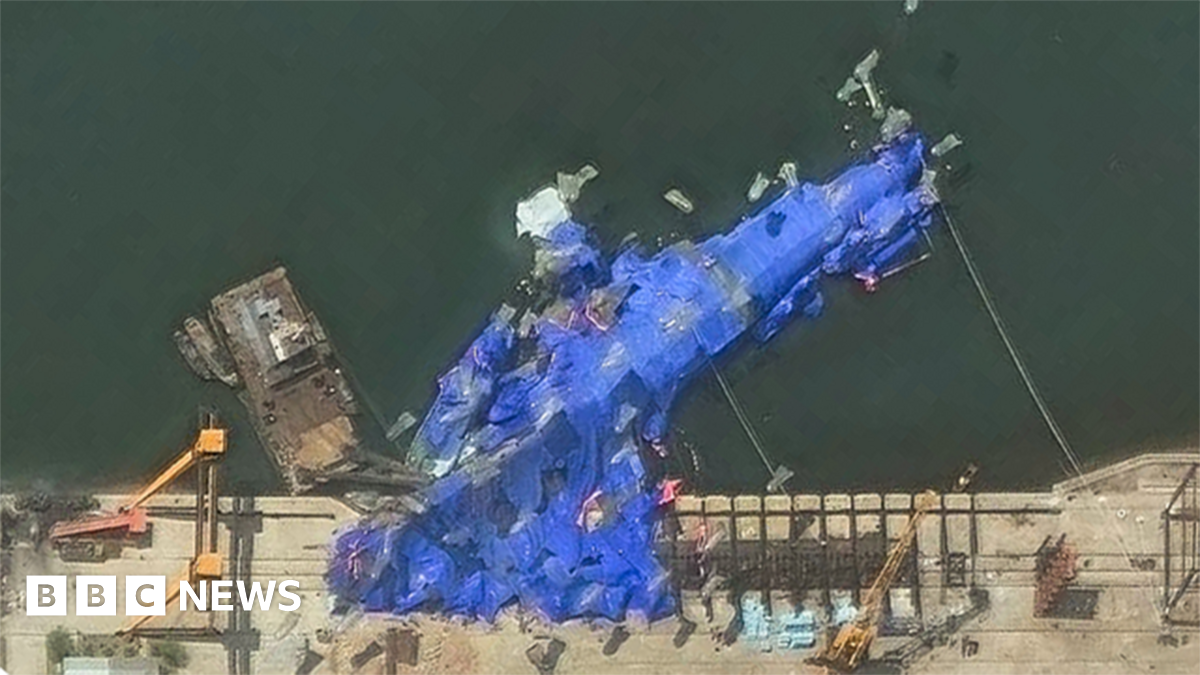 North Korea: Satellite photos show Kim Jong Un's damaged warship