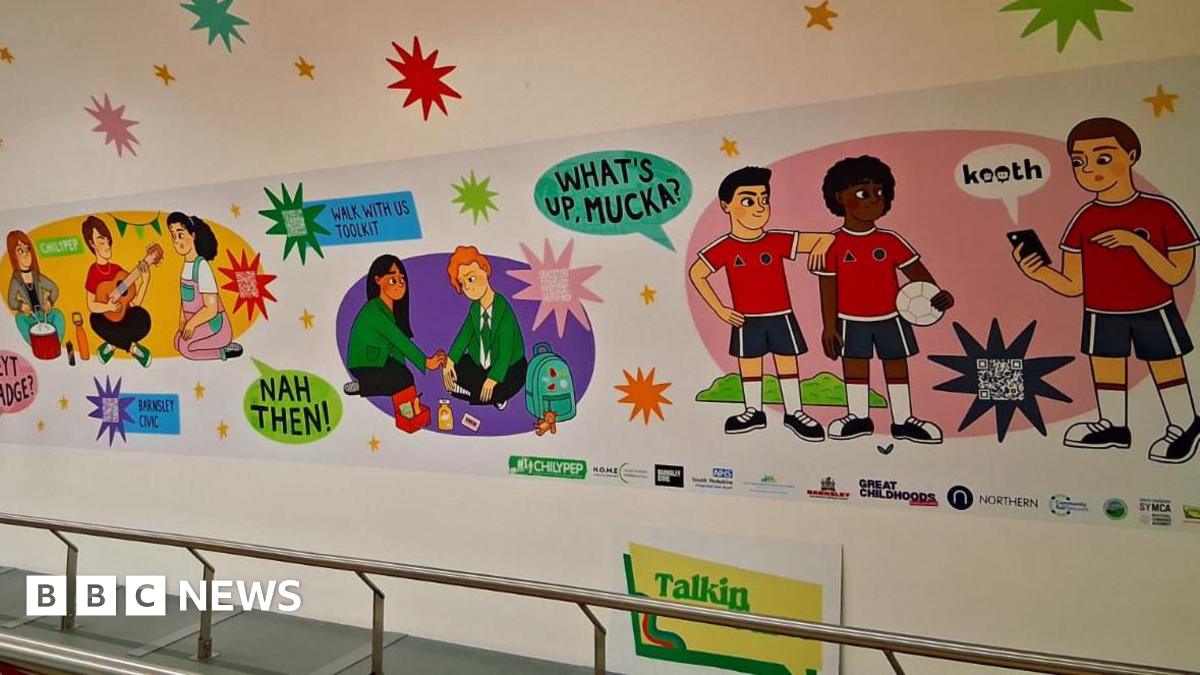 Young people help design Barnsley mural signposting to support services