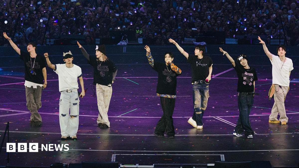 BTS take credit for England football win in first UK show since 2019