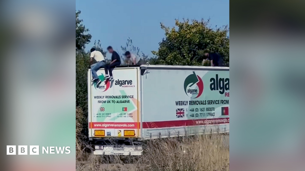 Suspected migrants 'cut hole in roof' says Essex removals firm