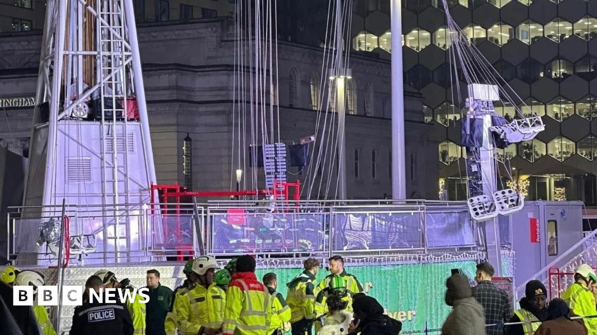 Woman in hospital as Birmingham fair ride 'dropped to ground'