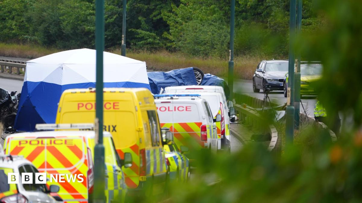 A66 crash scene near Middlesbrough where seven people were killed