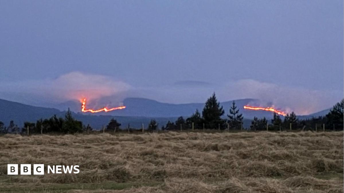 Cairngorms wildfire burns for third day across nearly four miles