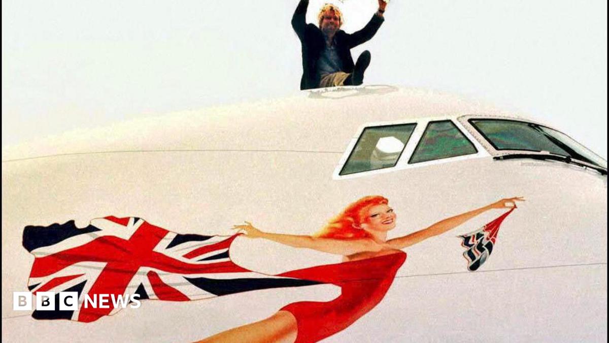 Virgin Atlantic Scarlet Lady artist's unseen work on display