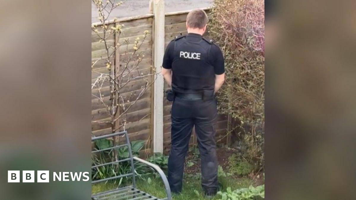 Police officer recorded urinating in woman's garden in Taunton