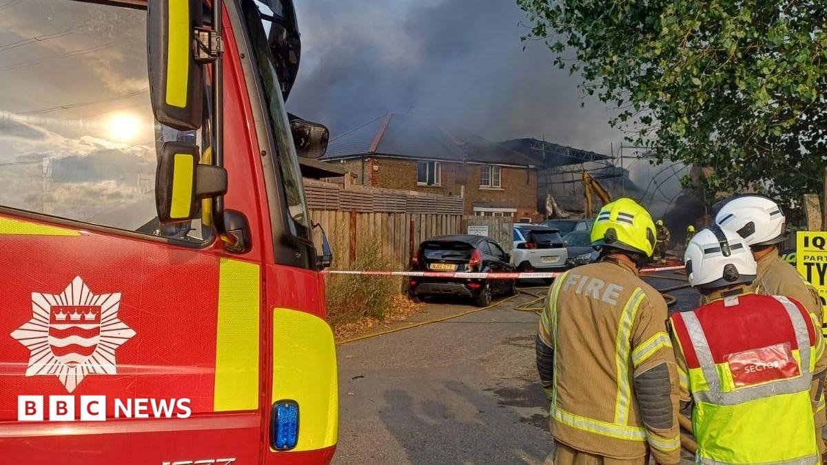 bbc.co.uk - Amy Clarke - London Fire Brigade tackles Mitcham industrial site fire