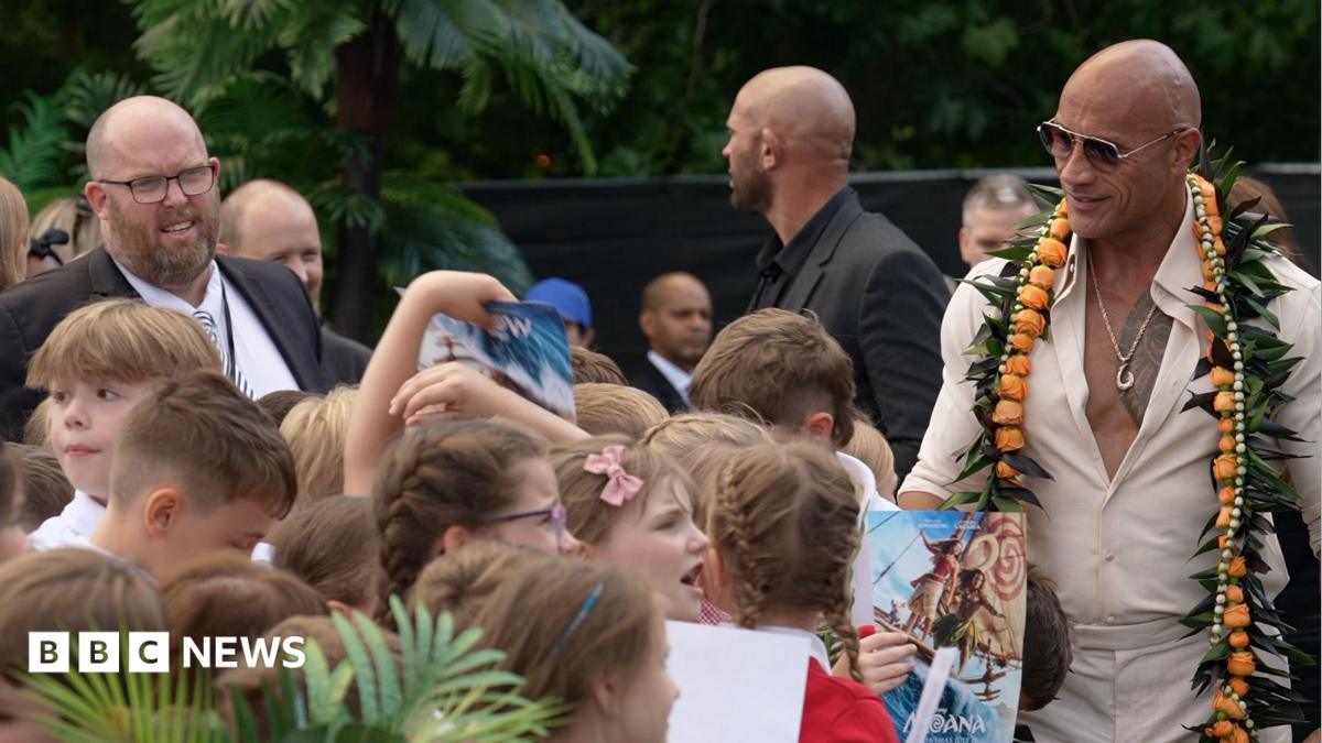 School trip surprise as students meet The Rock