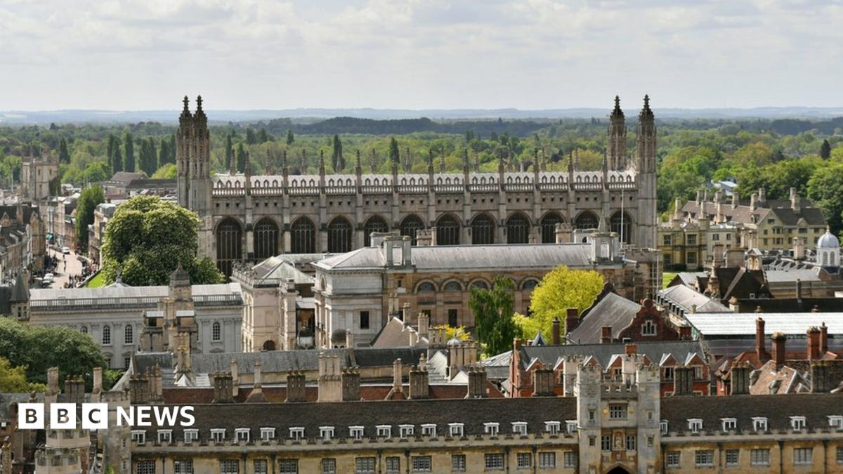 View over the University of Cambridge with King's College Chapel in the background