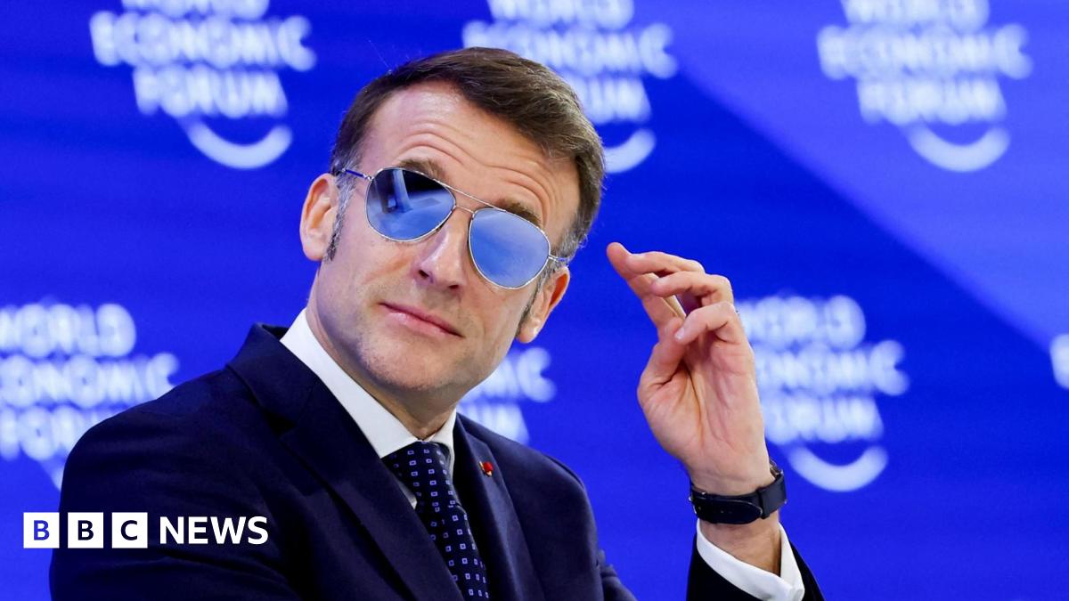 
                            Emmanuel Macron: Why was the French president wearing sunglasses indoors at Davos?