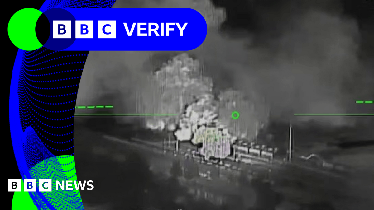 BBC Verify Live: Drone footage shows moment of strike on oil depot in occupied Crimea thumbnail