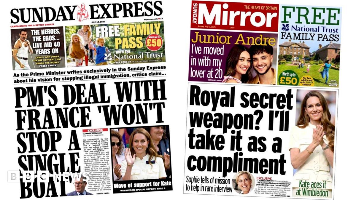 Newspaper headlines: ‘Kate aces it’ and UK PM ‘won’t stop a single boat’