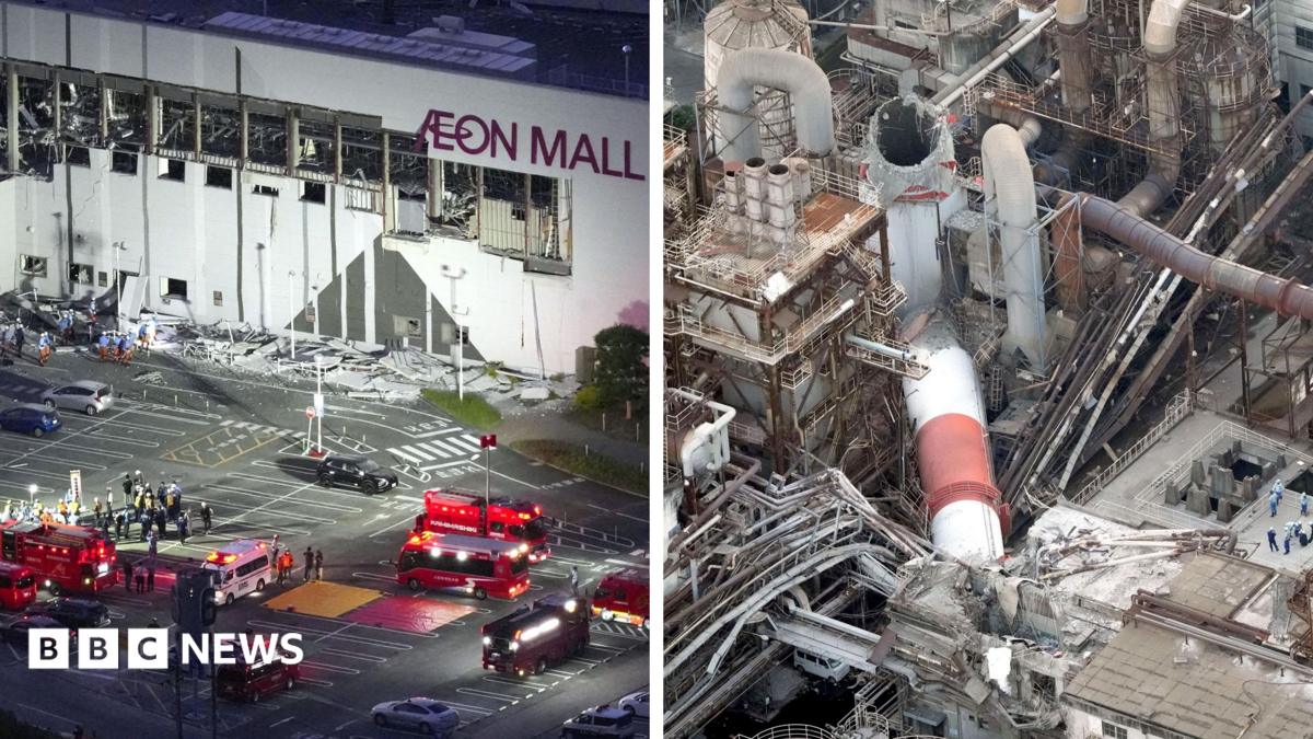 People trapped in Japanese mall after earthquake, with others reported missing at paper factory