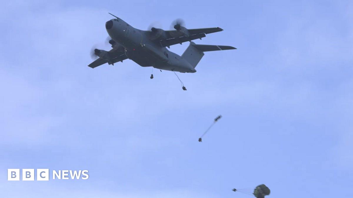 Soldiers ‘excited’ at largest military parachute drop in decade