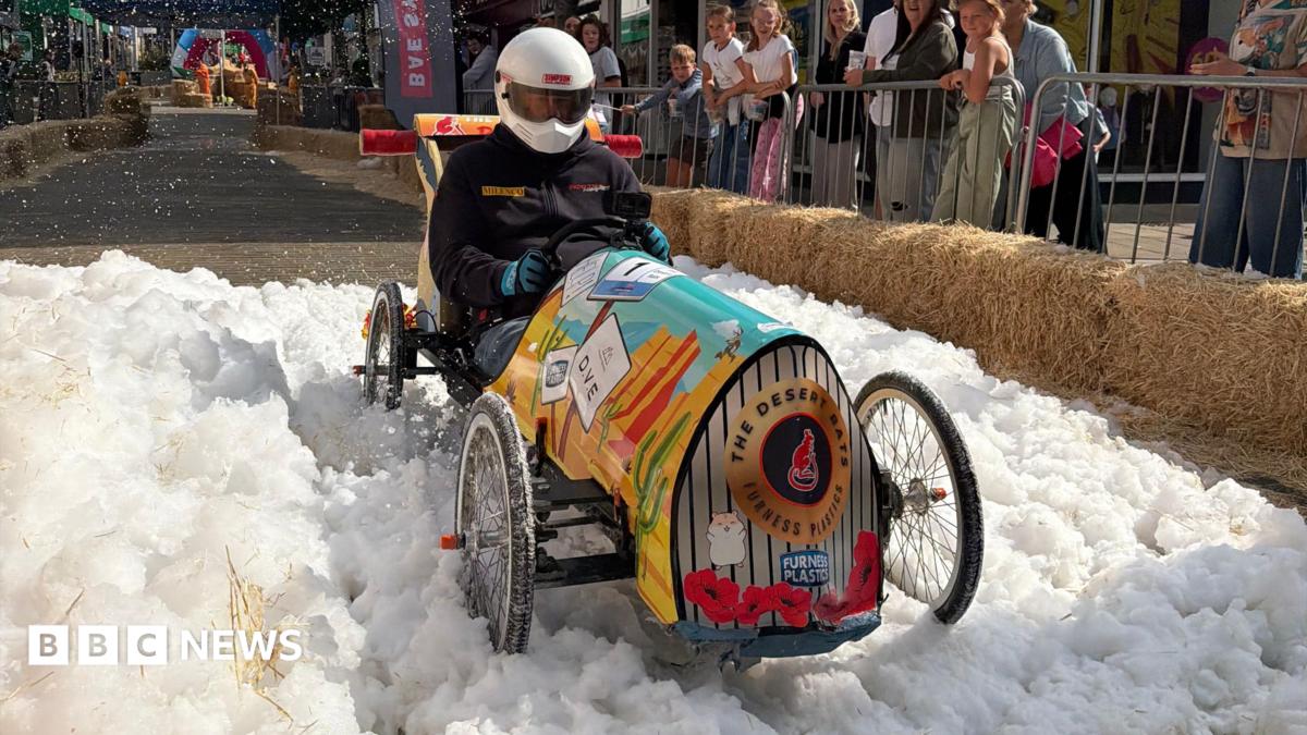 Barrow-in-Furness town turns into race track as soapbox derby returns