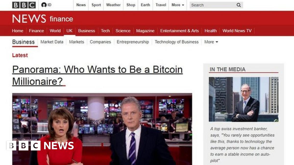Fake BBC News page used to promote Bitcoin-themed scheme - BBC News