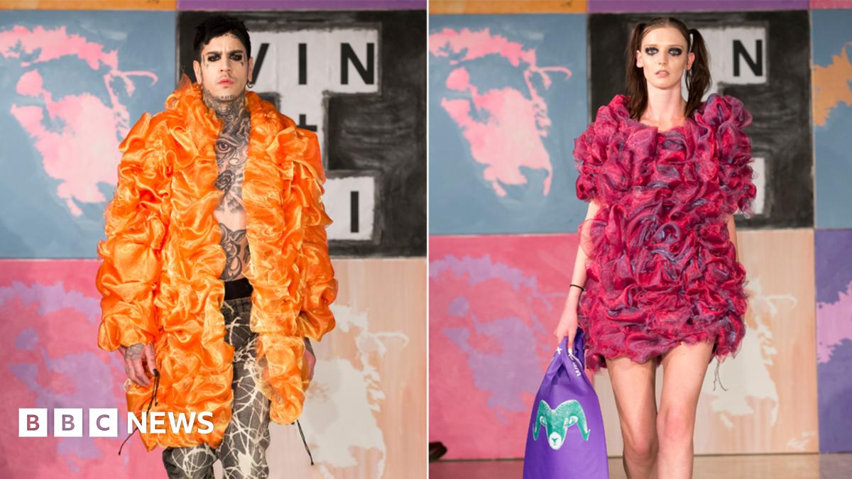 London Fashion Week: Clothes made from recycled plastic - BBC News