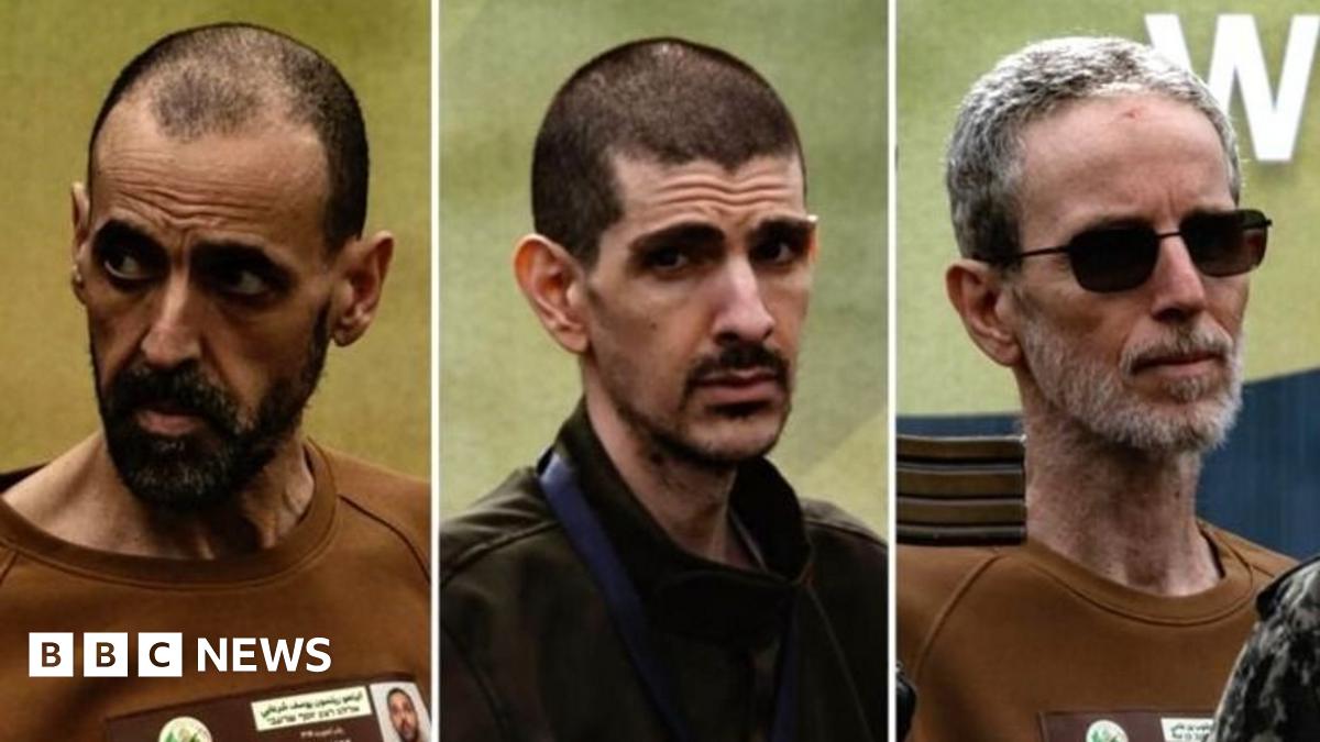 Hamas frees three Israeli hostages as Palestinian prisoners released - BBC News