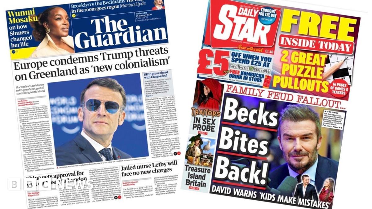 
                            Newspaper headlines: Europe condemns Trump's 'new colonialism' and 'Becks bites back'
