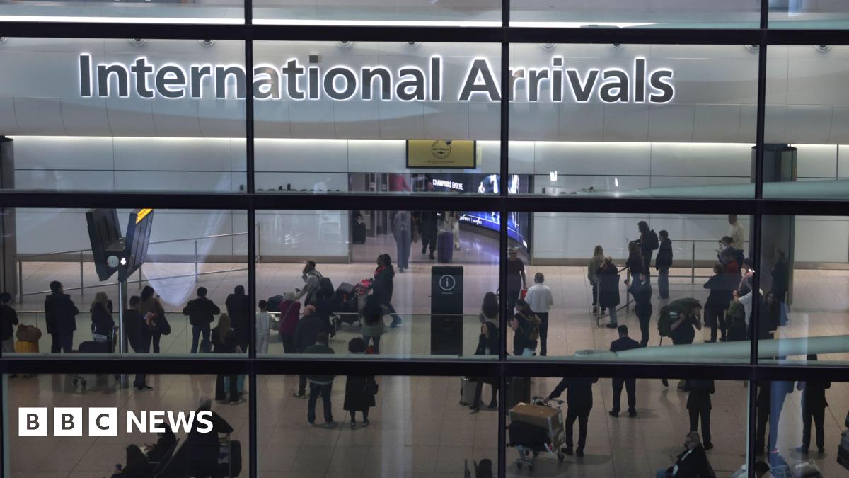 
                            UK net migration falls sharply with drop in arrivals for work and study