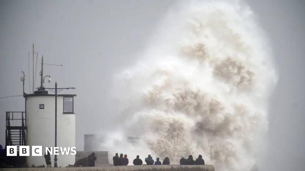 In pictures: Storm Darragh causes disruption across the UK