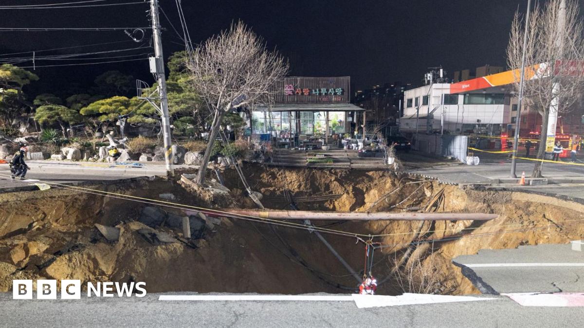 Seoul Sinkhole Claims Life of Motorcyclist Amid Rescue Effort